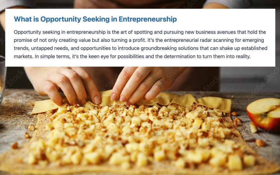 Opportunity Seeking: Unlocking Entrepreneurial Success